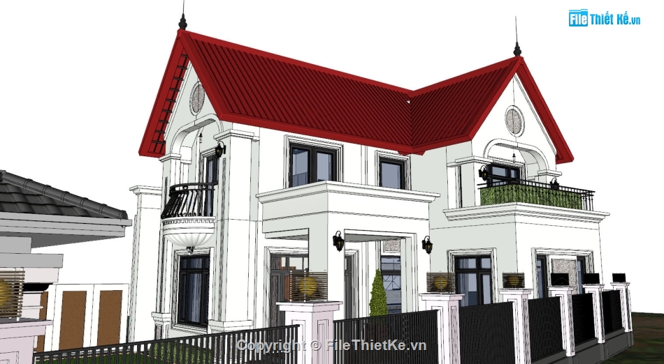 mẫu biệt thự 2 tầng sketchup,File sketchup biệt thự 2 tầng,Sketchup biệt thự 2 tầng,biệt thự 2 tầng su,biệt thự 2 tầng